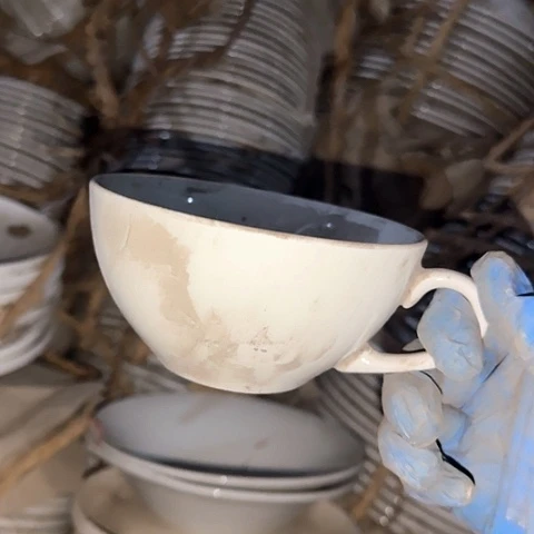 瓷片国营厂库存微瑕11.5厘米