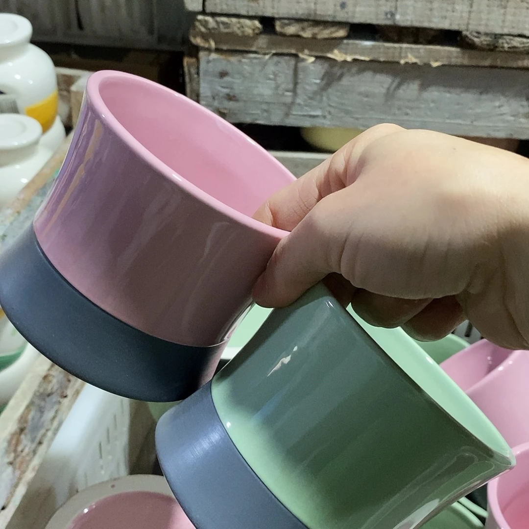 陶杯子陶盆有孔 瑕疵介意勿拍