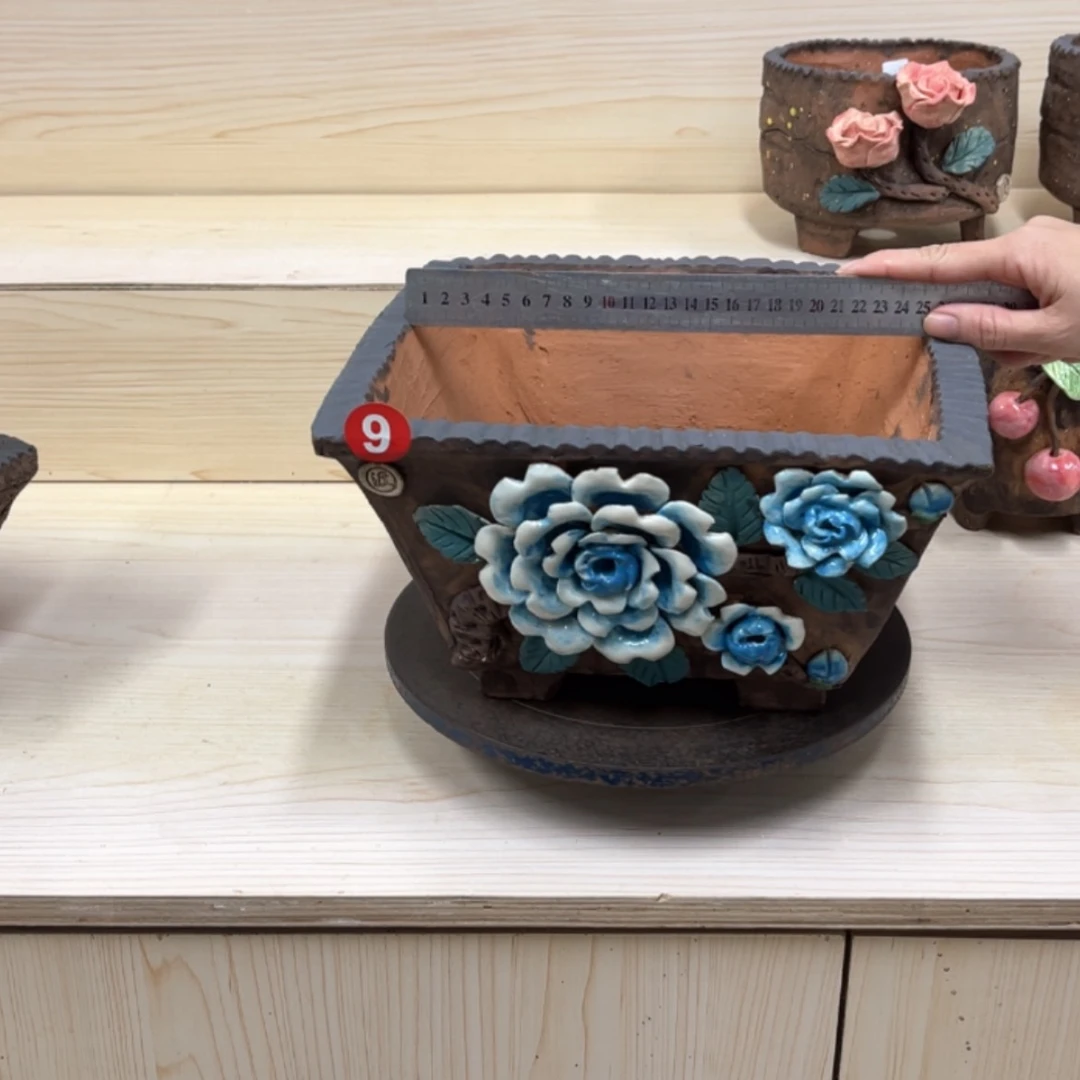 【闪购商品】紫砂花盆9号内口25.5×24外高16