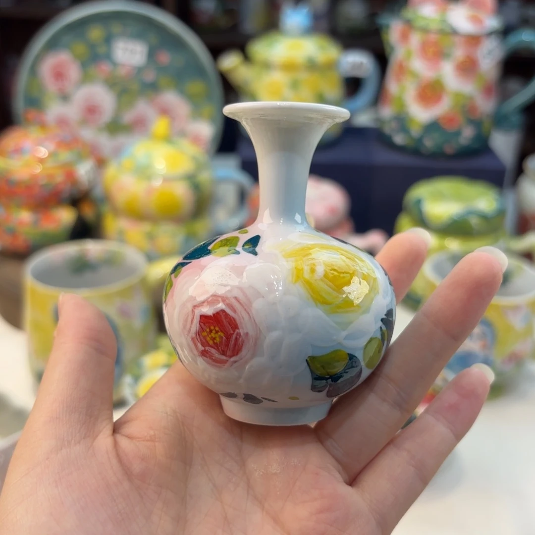 瓷片景德镇手绘高温釉下彩陶瓷茶具