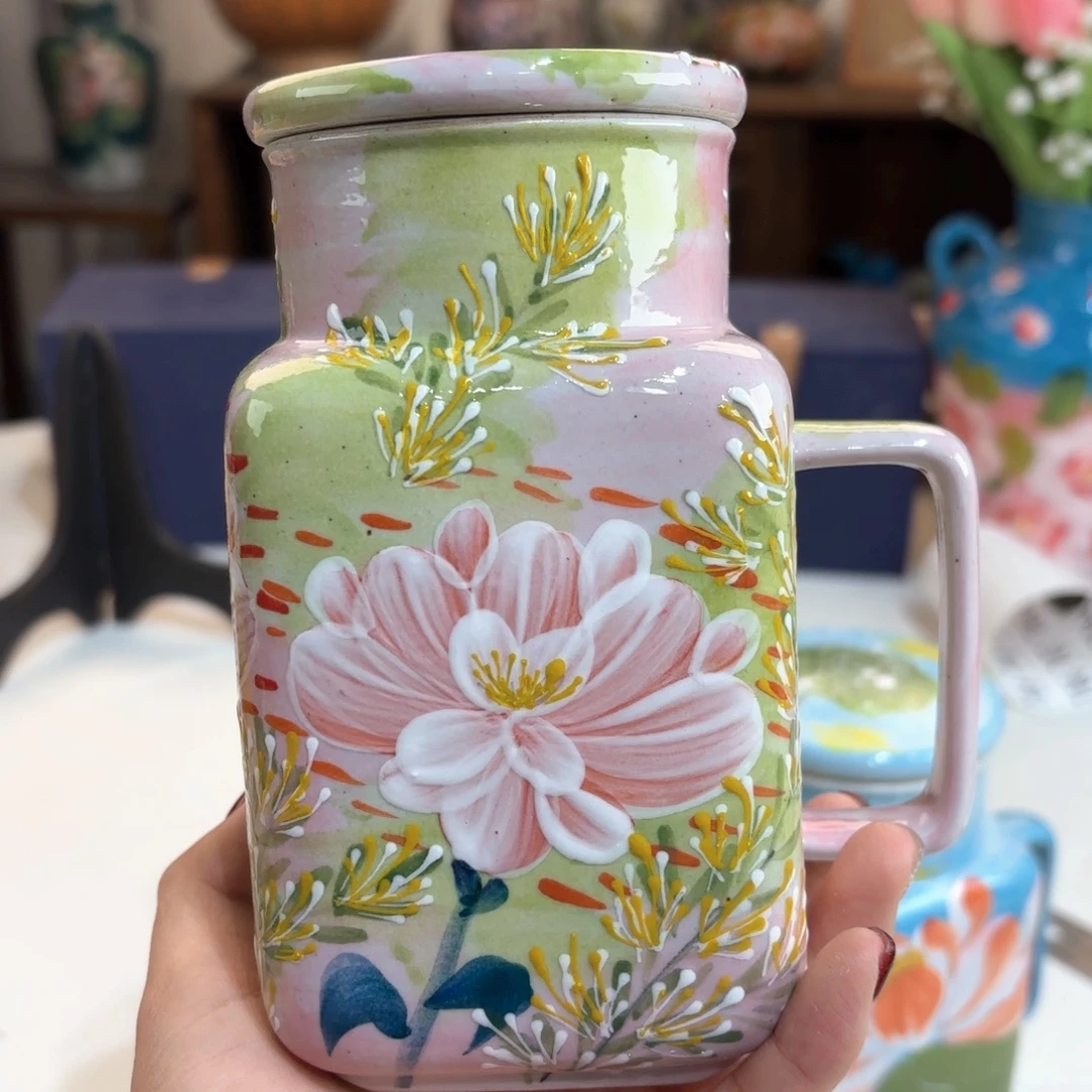 景德镇手绘高温釉下彩陶瓷茶具