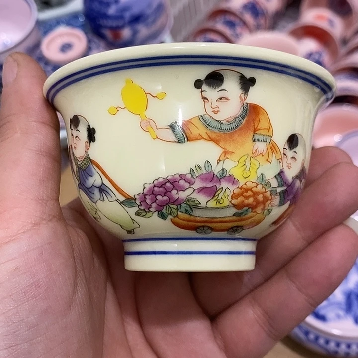 陶摆件景德镇陶瓷主人杯24556