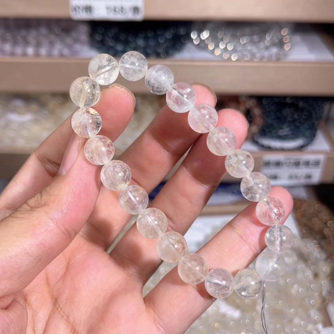 水晶手链未镶嵌黄胶花001