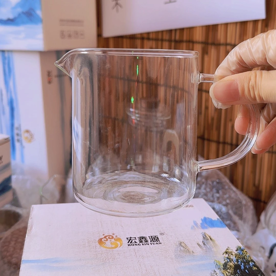 高硼硅玻璃茶水分离款瑕疵直身公杯