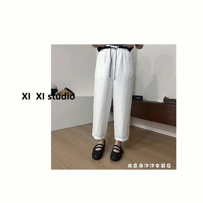 【汐汐女装】小个子定制拼接设计感显瘦百搭时尚哈伦裤 K22929