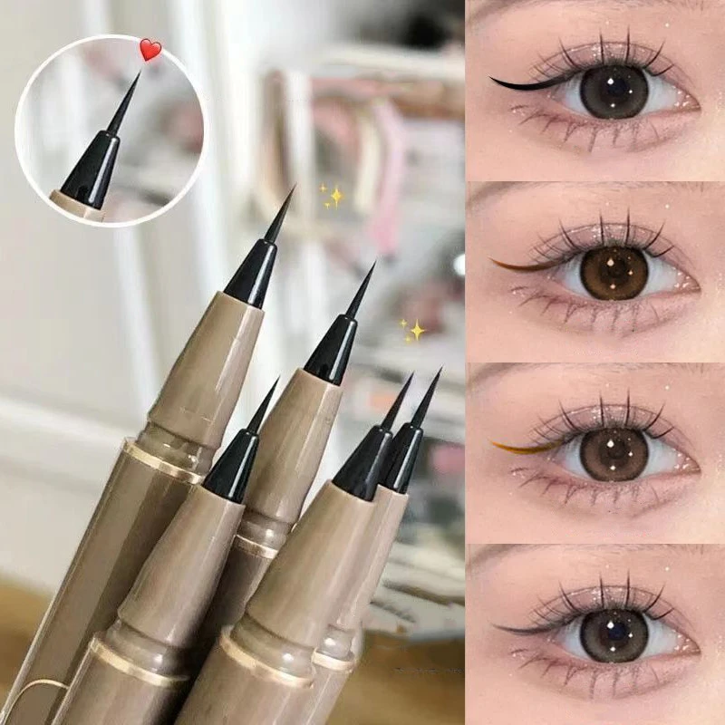 【两支】细软毛笔尖眼线液笔防水速干持久不晕染下睫毛卧蚕笔学生党