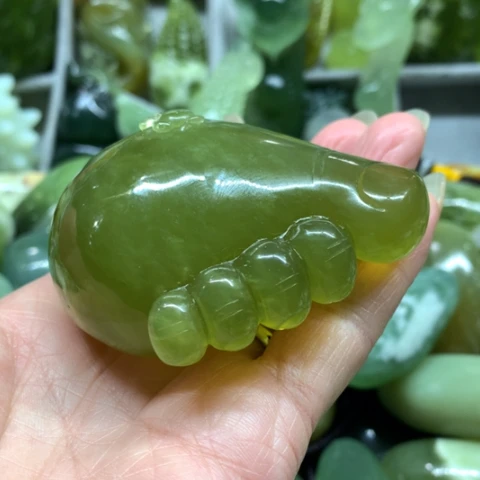 蛇纹石玉未镶嵌手把件