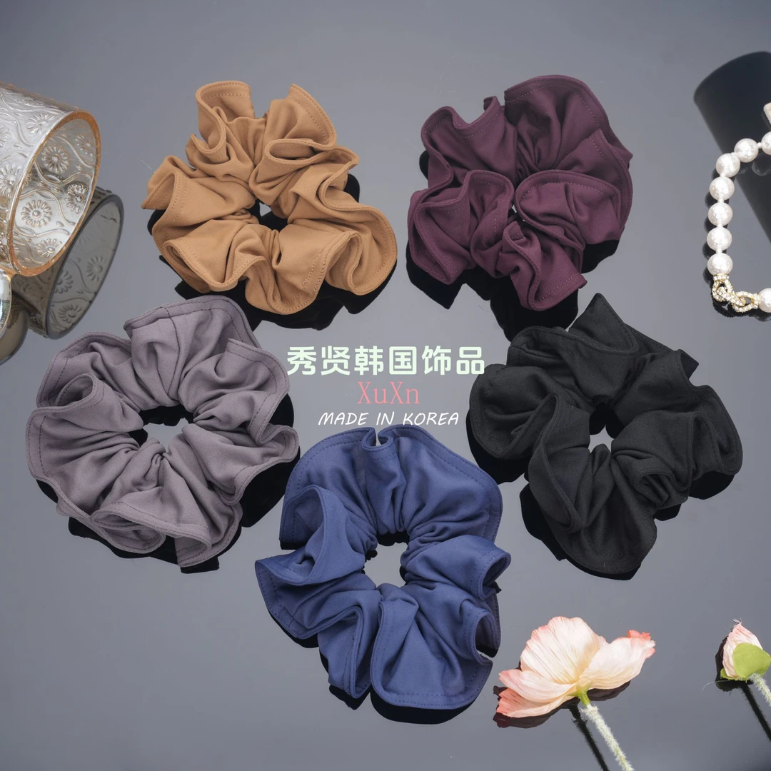 韩国布艺弹力棉大肠发圈时尚百搭气质简约皮筋头绳优雅韩版ins