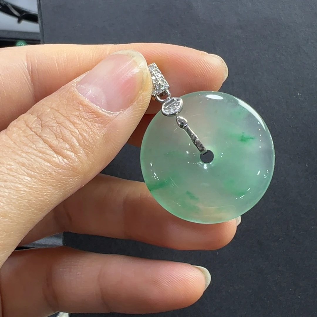 石英质玉银S925镶嵌颈饰