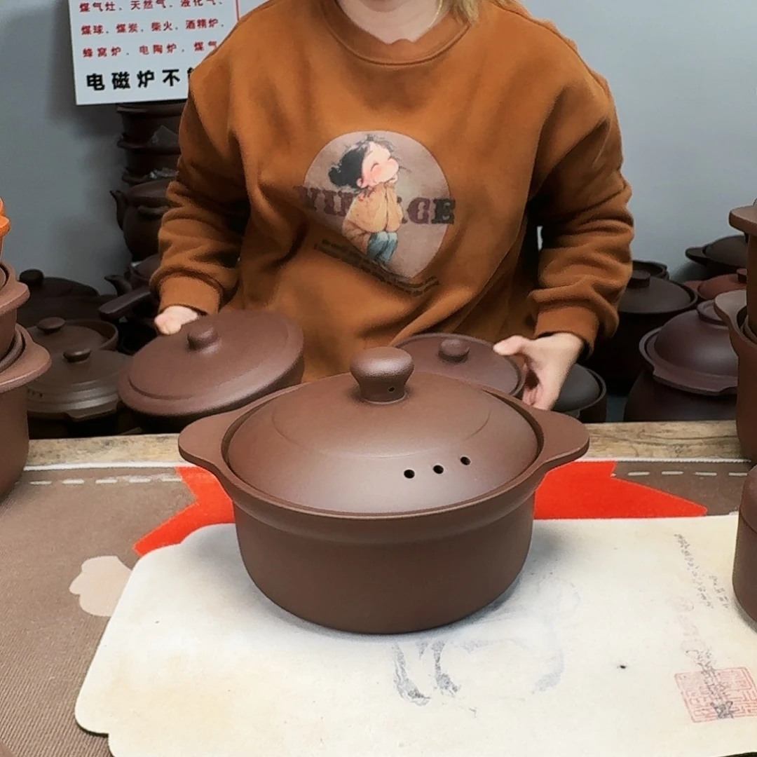 紫砂砂锅2微微瑕的