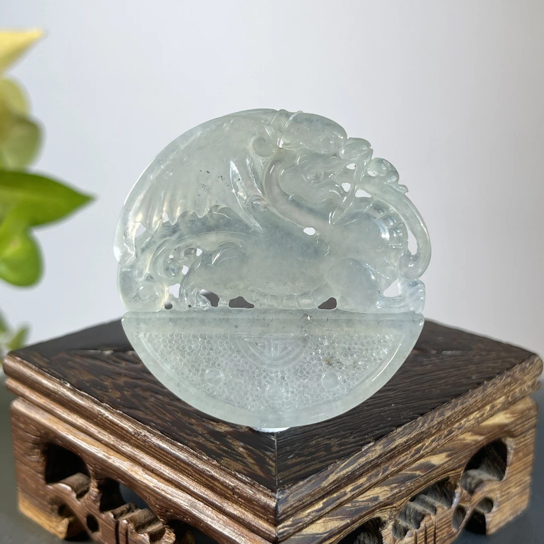 JCA15-133   天然缅甸A货翡翠  飞龙在天