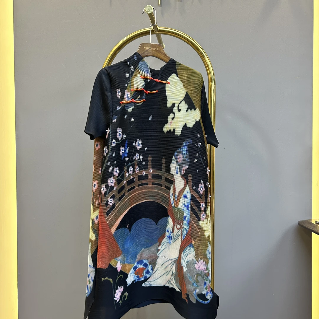 282 小众艺术设计感时尚气质修身名媛优雅连衣裙