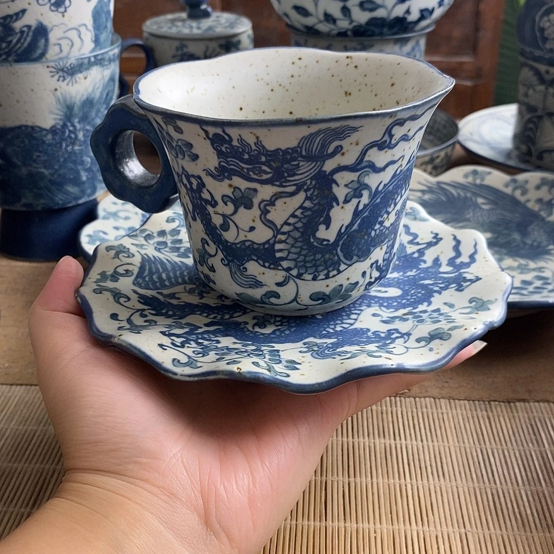 手工手绘青花高温陶瓷