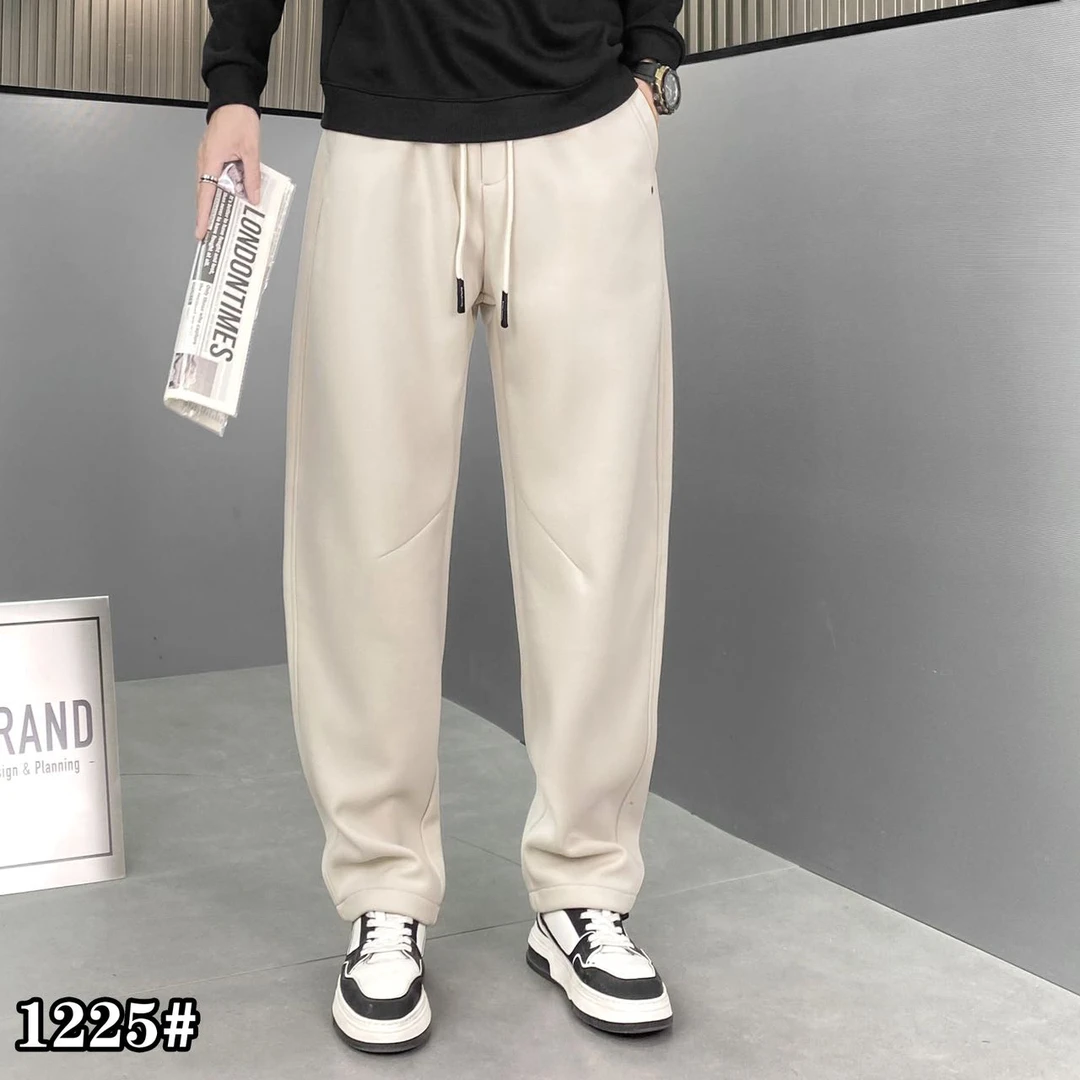 男士时尚运动宽松百搭抽绳韩版潮流直筒秋冬休闲裤1225