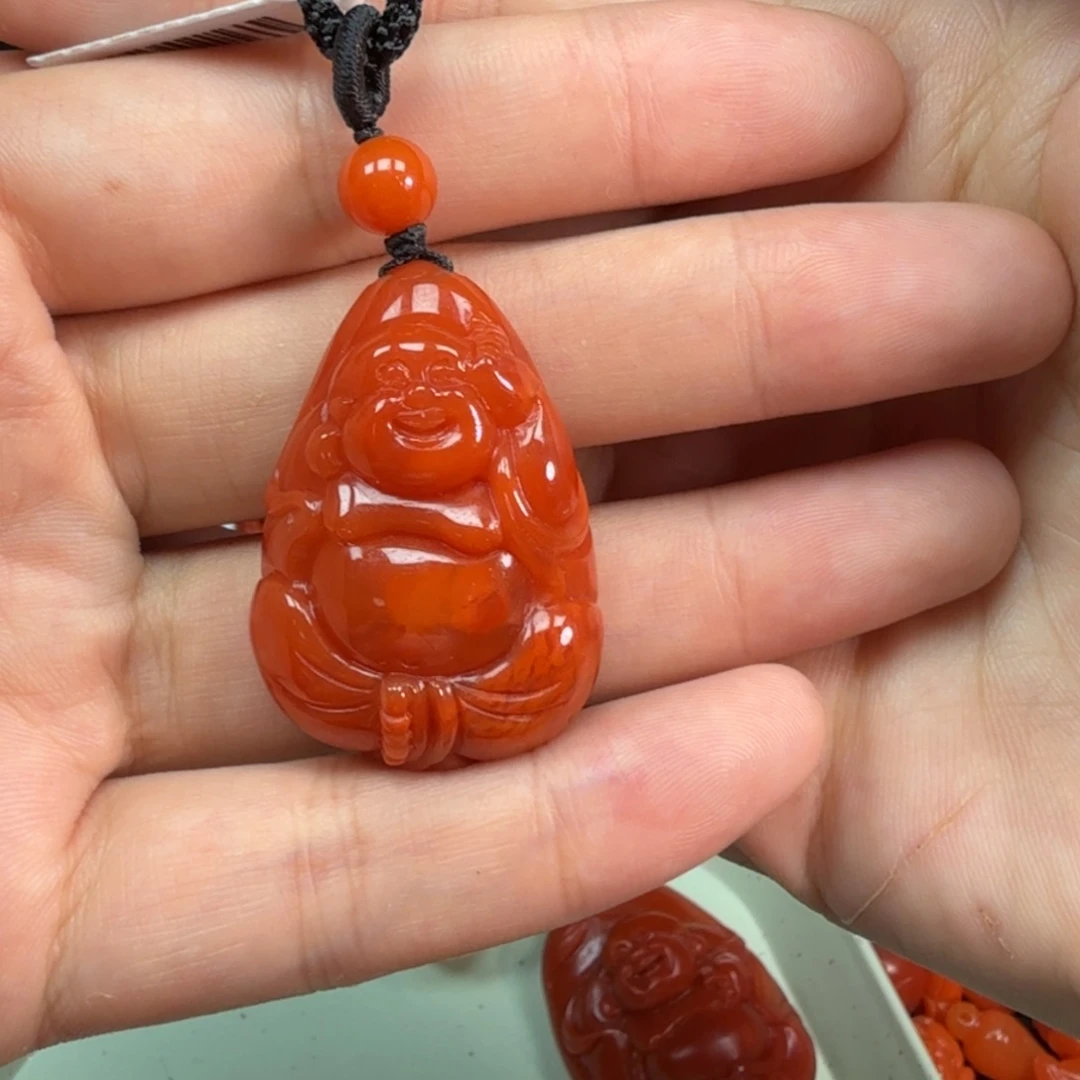 S***、南红玛瑙弥勒佛未镶嵌