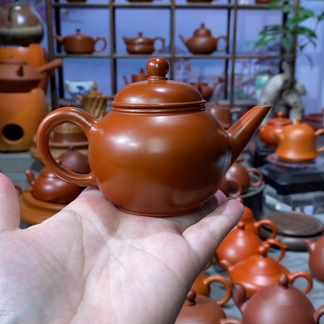 茶壶朱泥吴建辉朱泥水平壶140cc