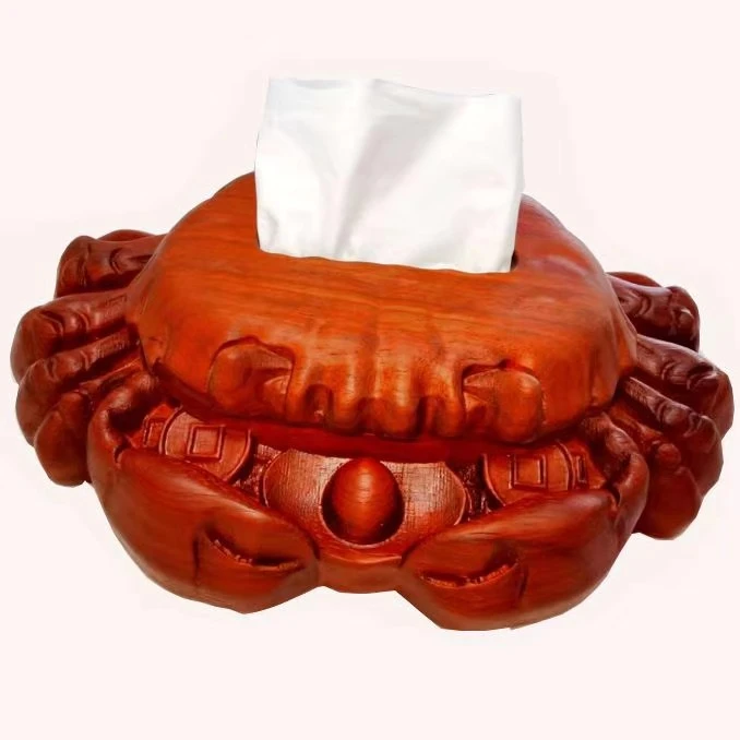 抽纸盒摆件红花梨木雕刻纸巾盒实木质中式家用客厅高档酒店抽纸盒