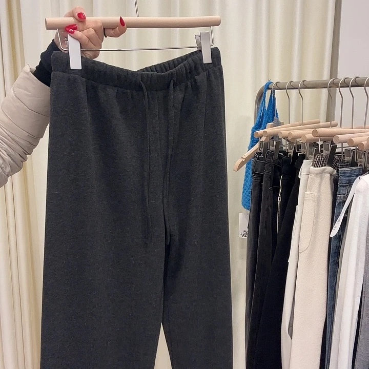 m码糯米裤加绒直筒