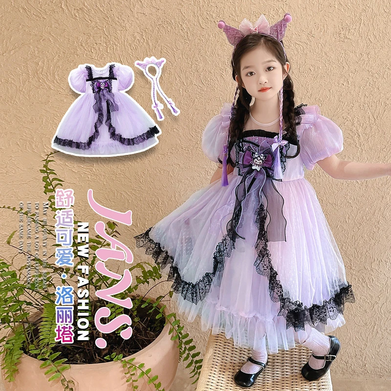 儿童连衣裙夏款4-8岁中小童小女孩夏季时尚洋气库洛米公主裙可爱