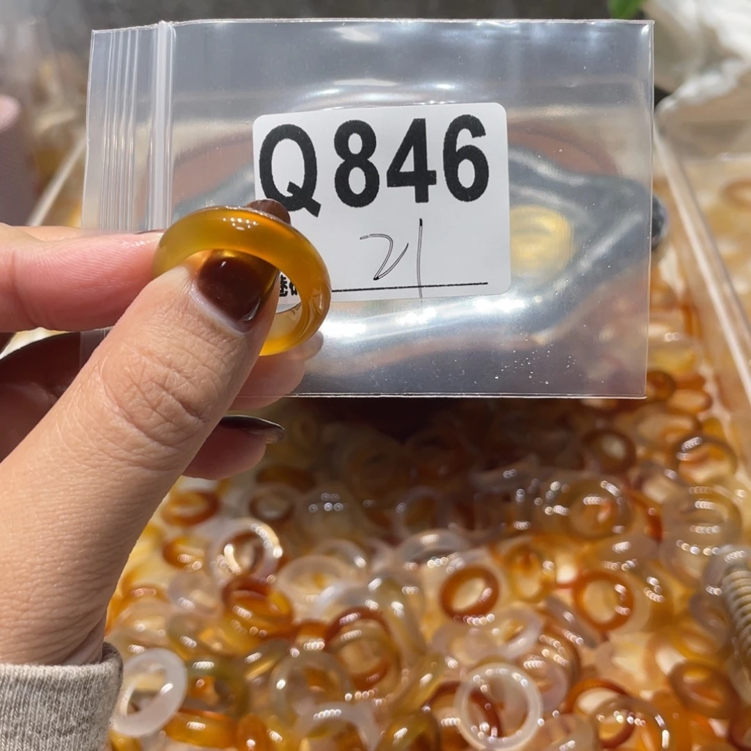 玛瑙/玉髓未镶嵌戒指846