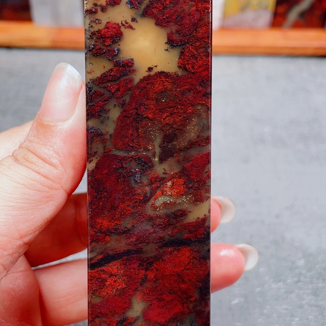 【闪购商品】玉桂林鸡血玉印章素章6