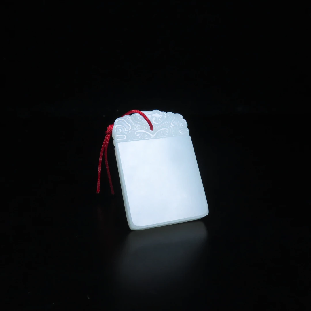 民国和田玉平安牌/MZ484004/和田玉/民族文物