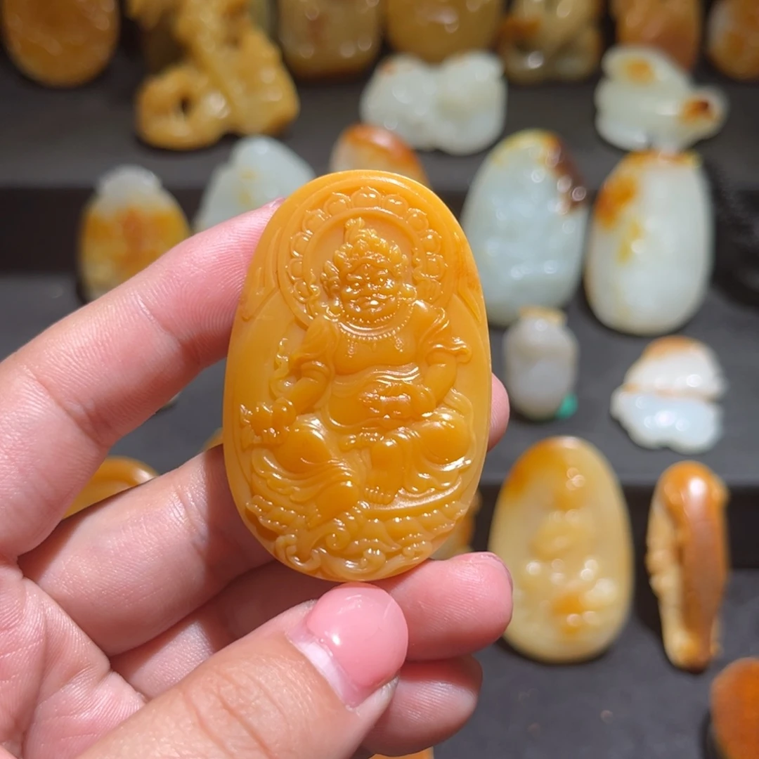 和田玉未镶嵌颈饰零**散