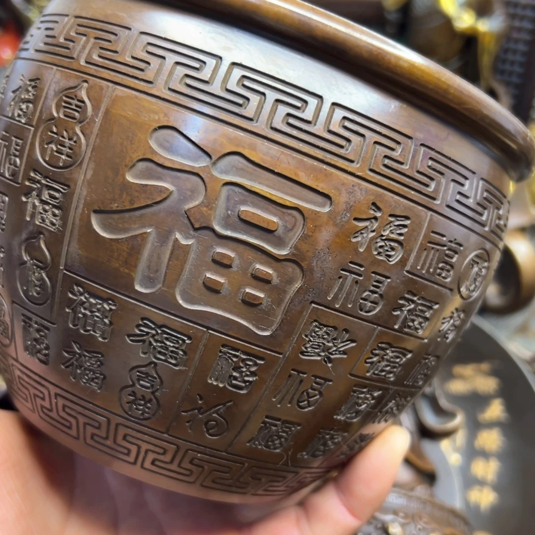 铜摆件欢迎欢迎你