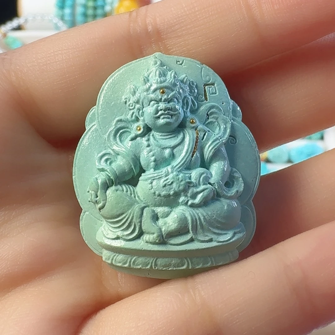 绿松石未镶嵌吊坠(不含链)财神