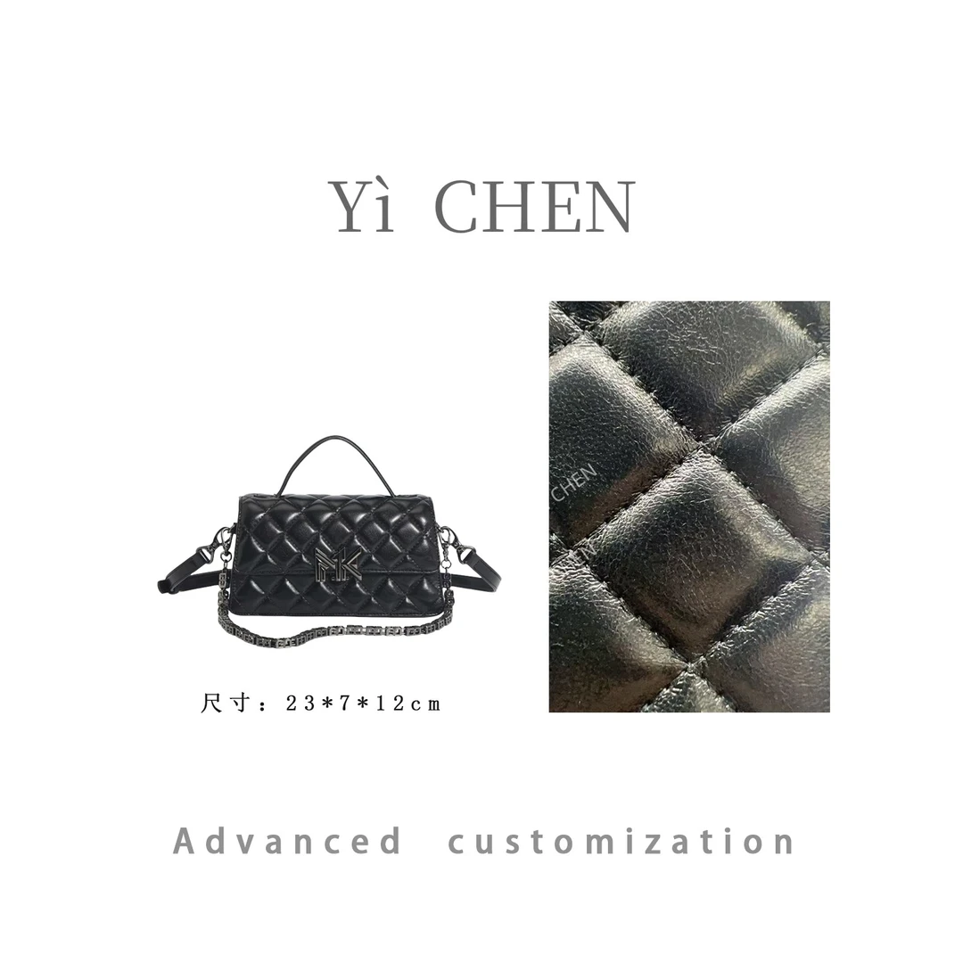 【Yì CHEN】FES-6013-黑色简约时尚女士新款轻奢单肩斜跨包