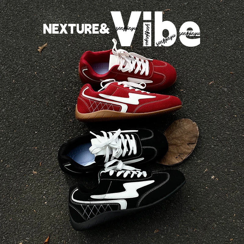 NEXTURE 赛车鞋2025新款夏季透气德训鞋男女同款百搭平底休闲板鞋
