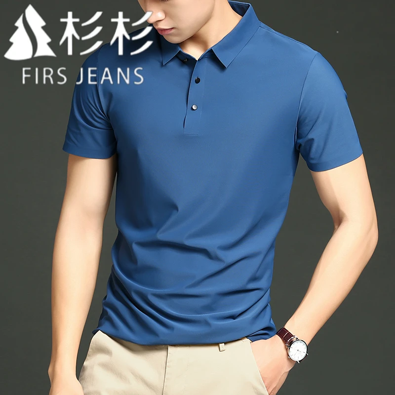 FIRS JEANS杉杉冰丝polo衫男速干男士短袖t恤春夏中青年商务体恤