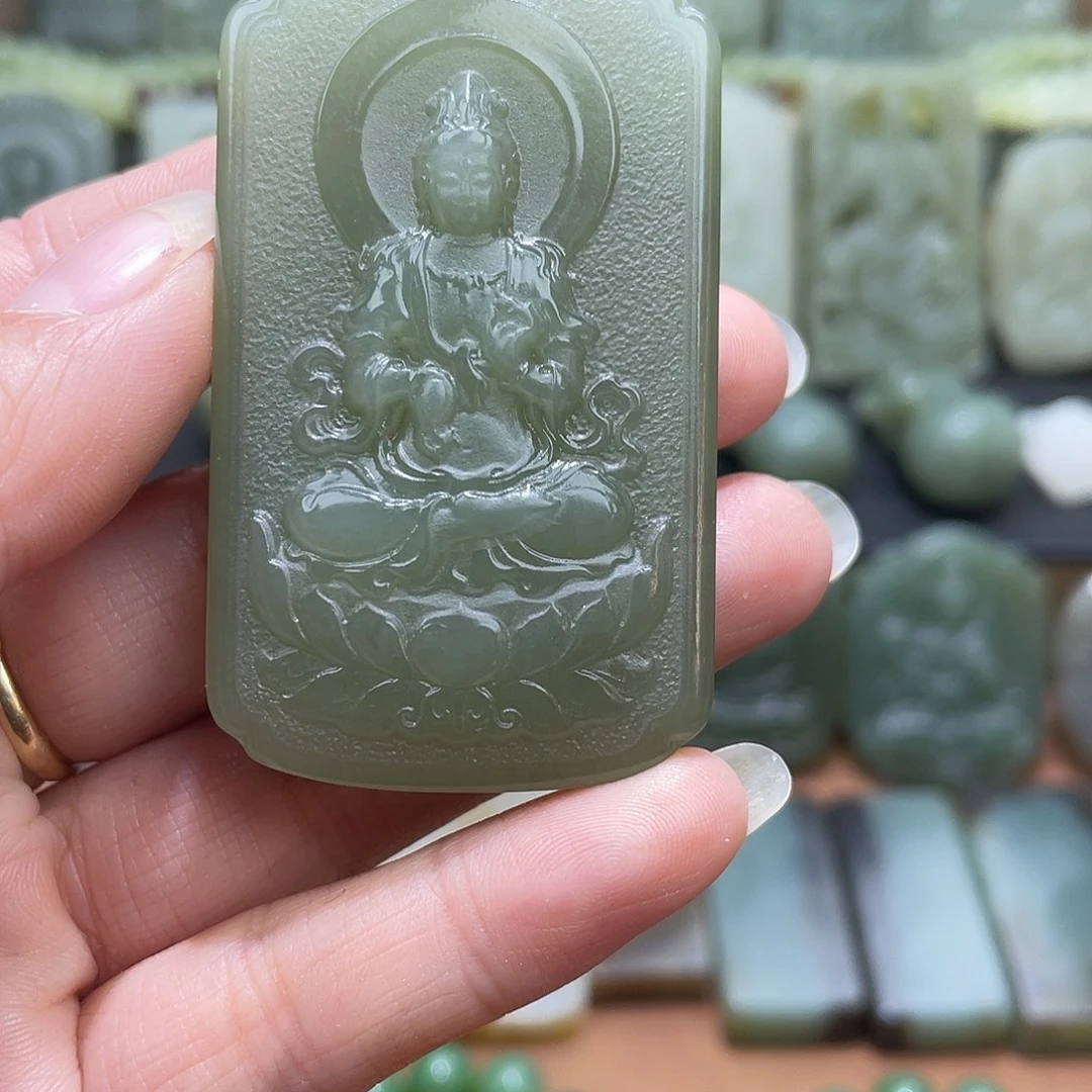 和田玉未镶嵌吊坠(不含链)