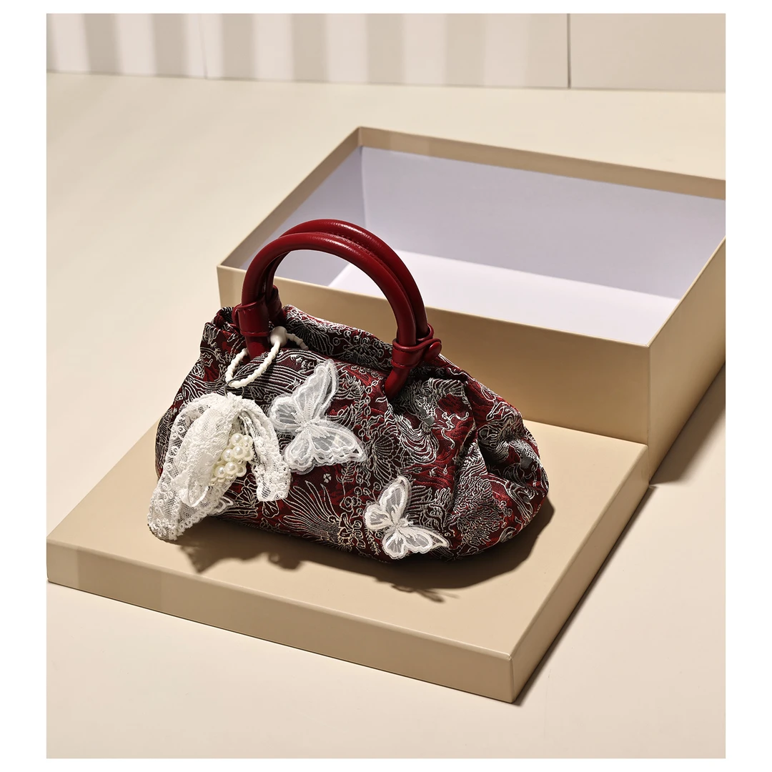 GXFMOD新品红色气质新娘包2025流行高级感结婚包单肩手提复古女包