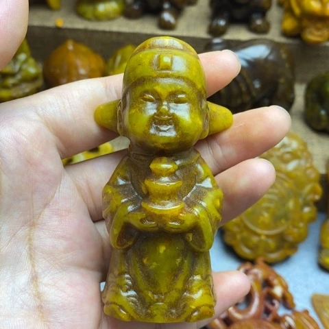 未镶嵌蛇纹石玉颈饰16