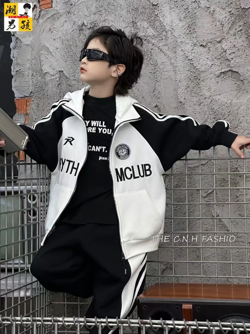 白若希童装 韩系潮酷风 春款套装 让宝贝秒变街头靓仔/萌妹25035