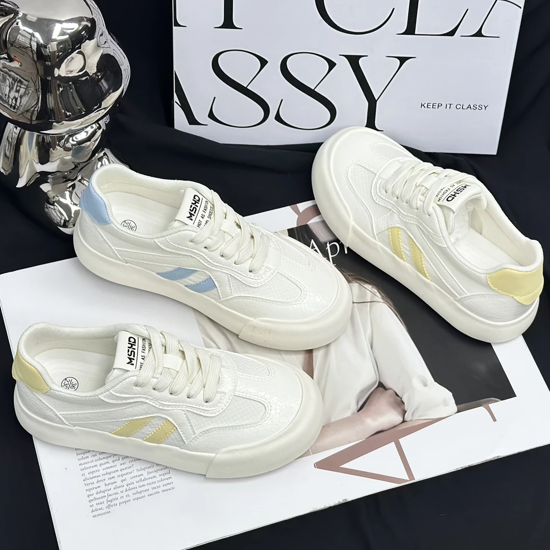 【TU】夏季新款透气板鞋女百搭时尚亮色系列小众轻奢休闲鞋