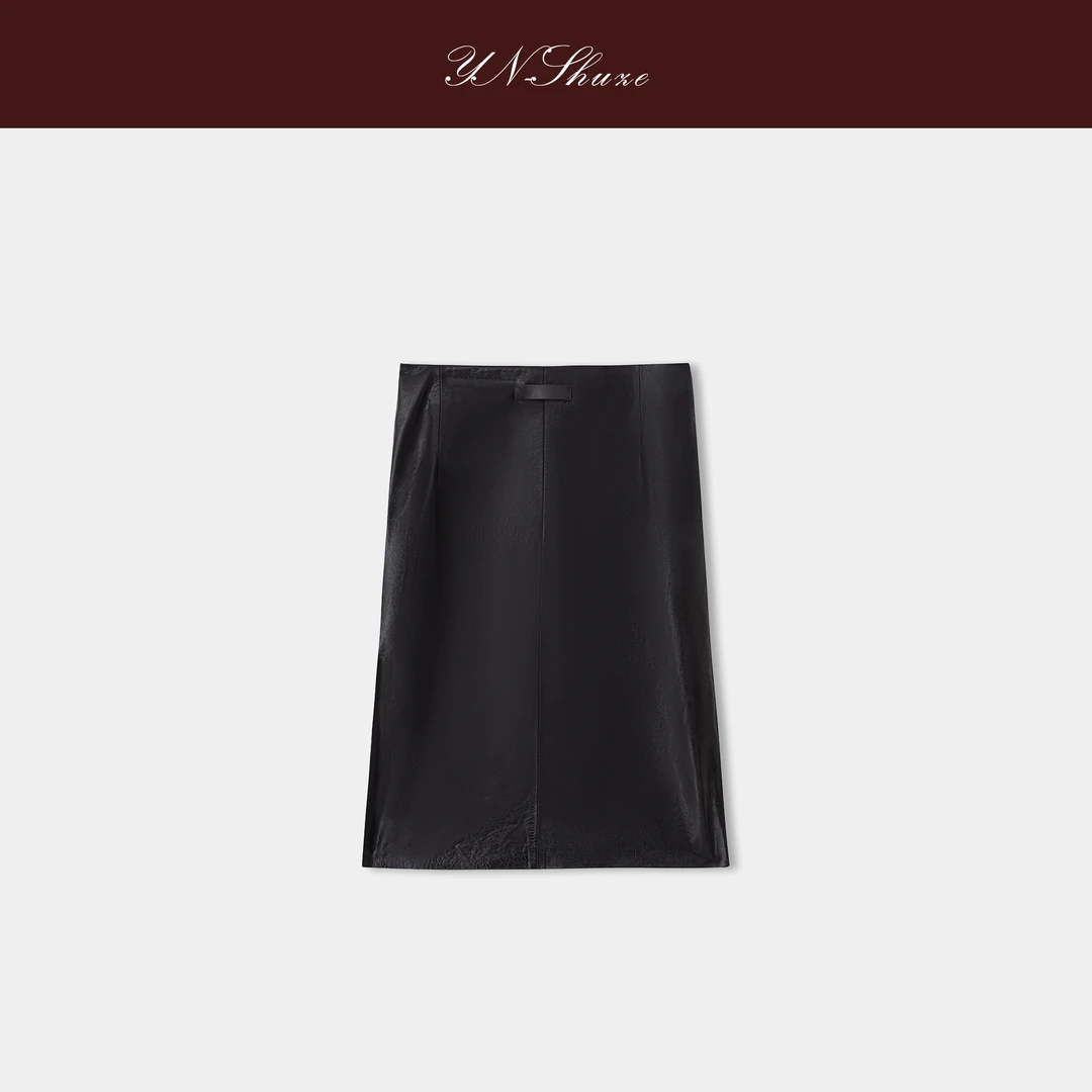 YN-SHUZE高级气质感简约皮半裙SZ-YNB-E25235