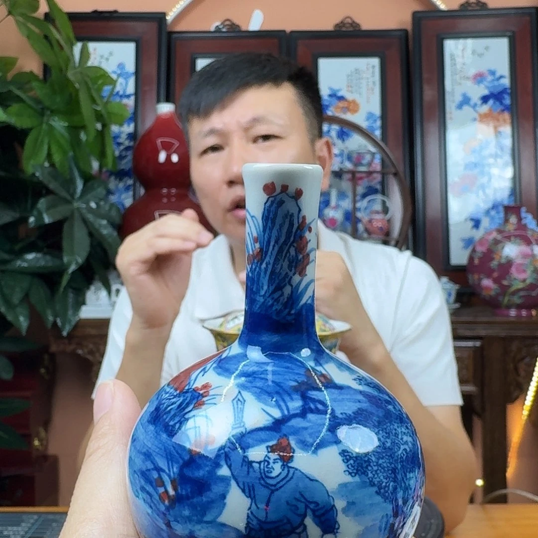 其他景德镇陶瓷手工手绘花瓶