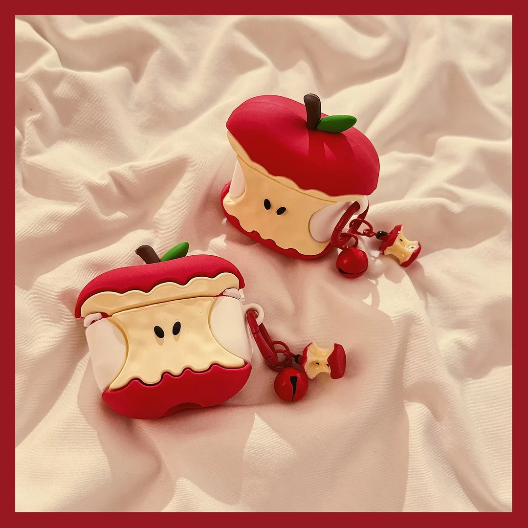 立体苹果核AirPodsPro1/2苹果新4代/3代无线蓝牙耳机套硅胶夏以昼