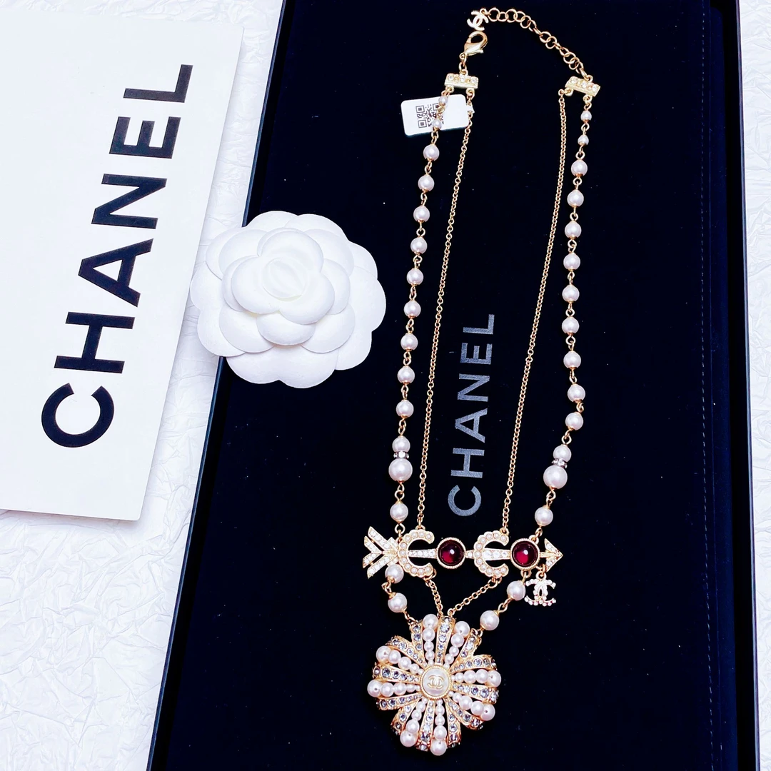 95新 Chanel/香奈儿 柚礼中古/香奈儿一箭穿心四叶草项链LZ411382