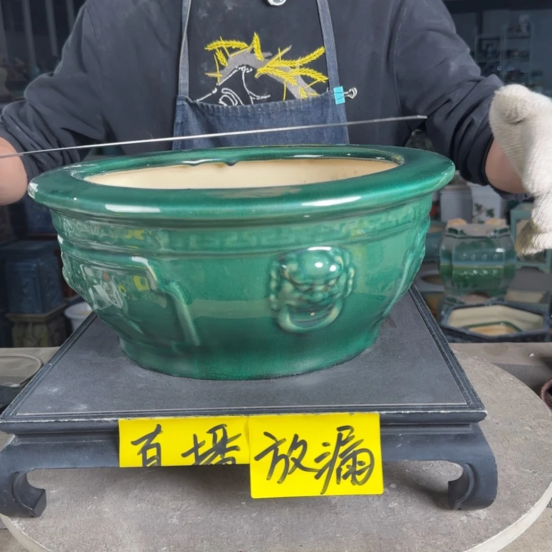石湾花盆内口24，内深12