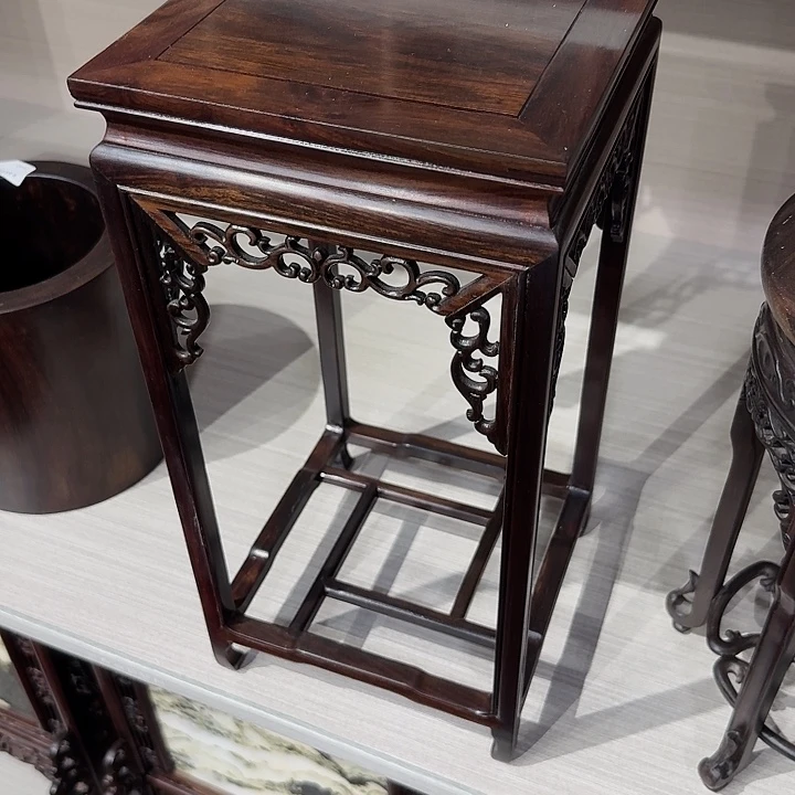 大红酸枝工艺品底座