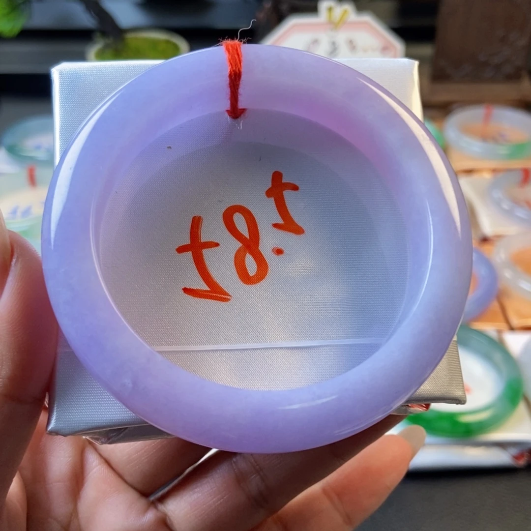 翡翠未镶嵌手镯5满色