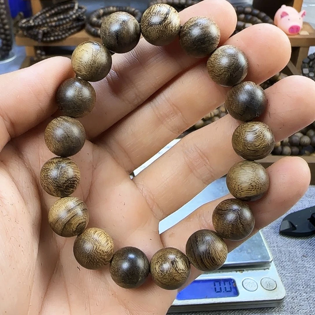 手串沉香12圆珠达拉干沉水浮