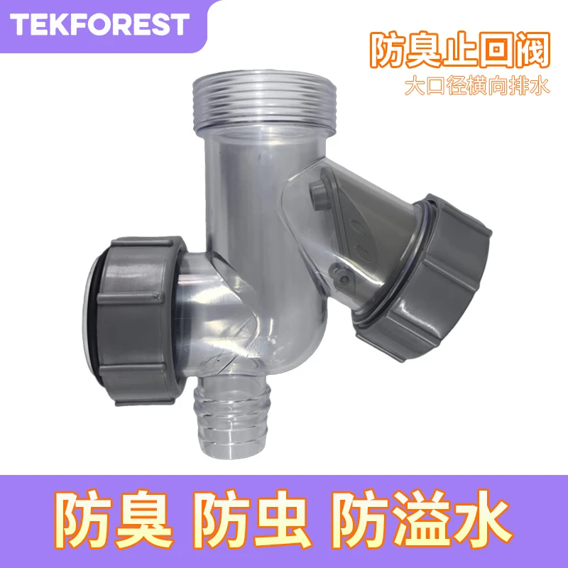 柯弗斯垃圾处理器三通防溢返水装置单双槽四通弯管头防臭耐高温