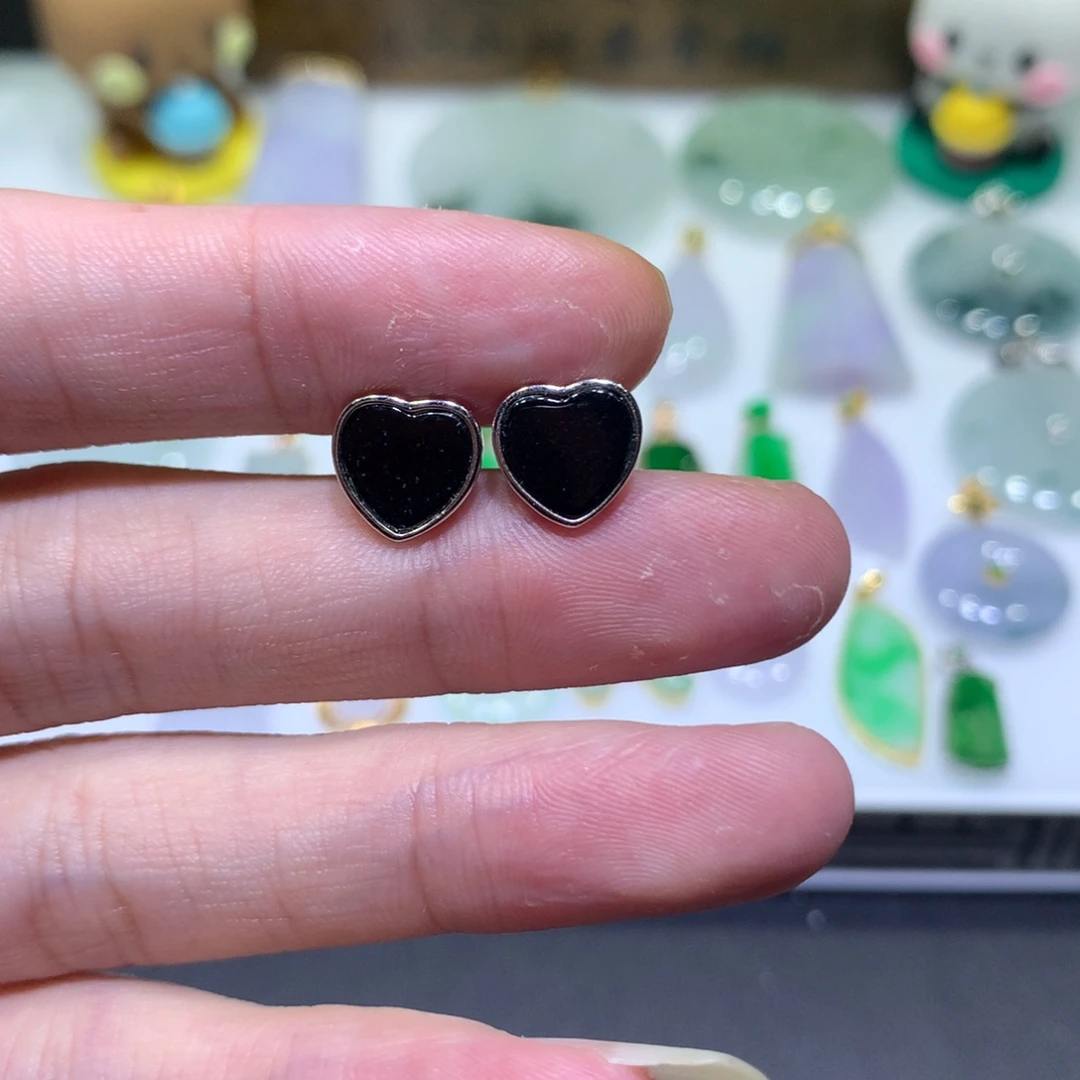 翡翠银S925镶嵌吊坠(不含链)