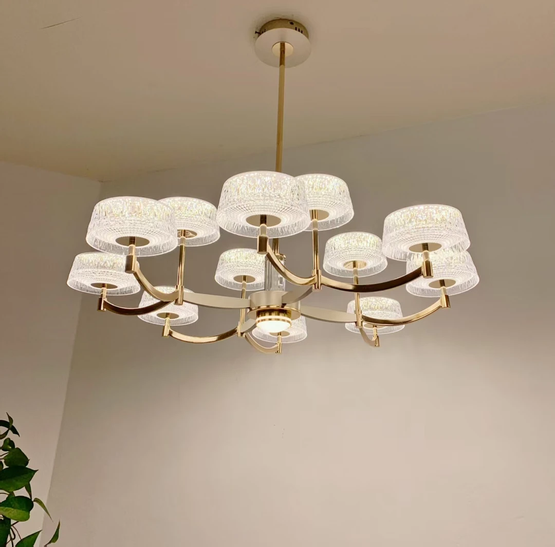 吊灯北欧客厅高级感大厅主灯现代简约餐厅灯2025新款中山灯具组合