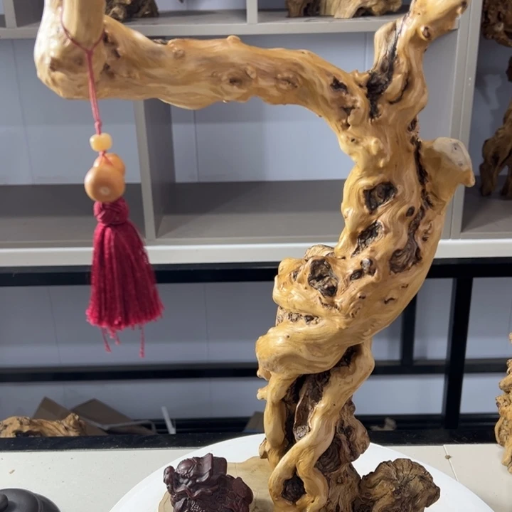 木石榴木飘枝摆件