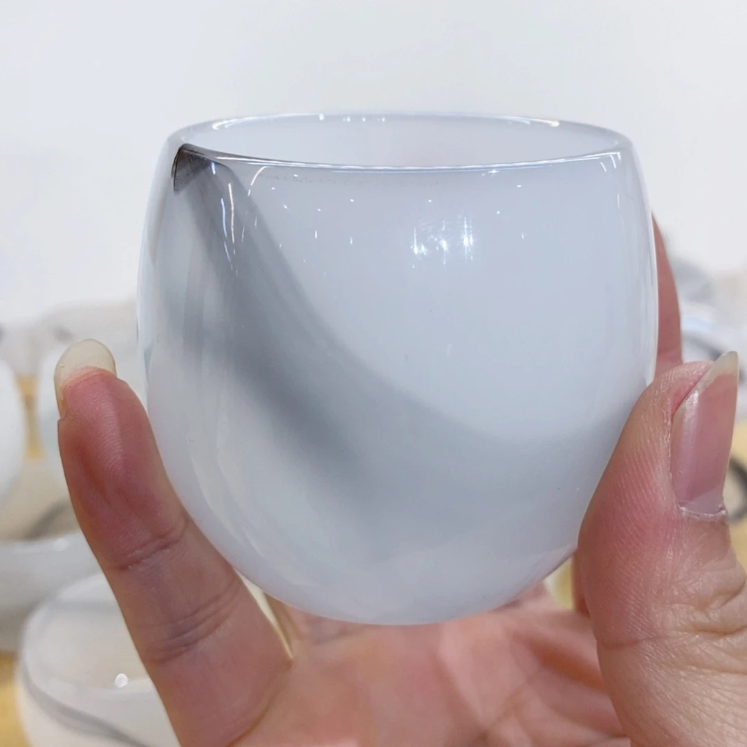 水墨色琉璃主人杯
